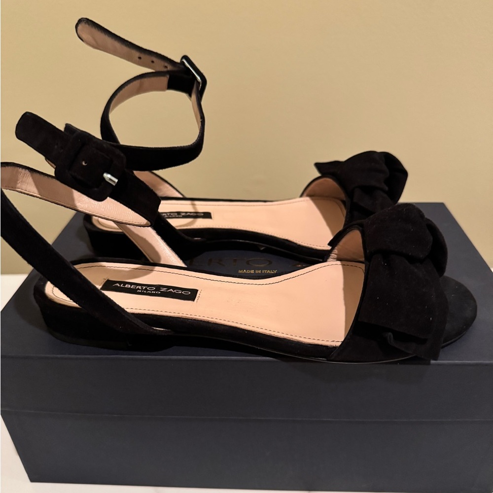 Alberto Zago Milano suede sandals